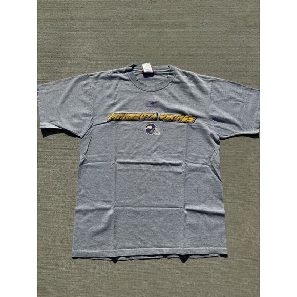 Vintage Reebok Bold Minnesota‎ Vikings Men's T- Shirt Size M Embroidered Logo - Picture 1 of 5